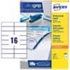 Avery 3484 Multipurpose Labels Self Adhesive 105 x 37 mm White Rectangular 100 Sheets of 16 Labels