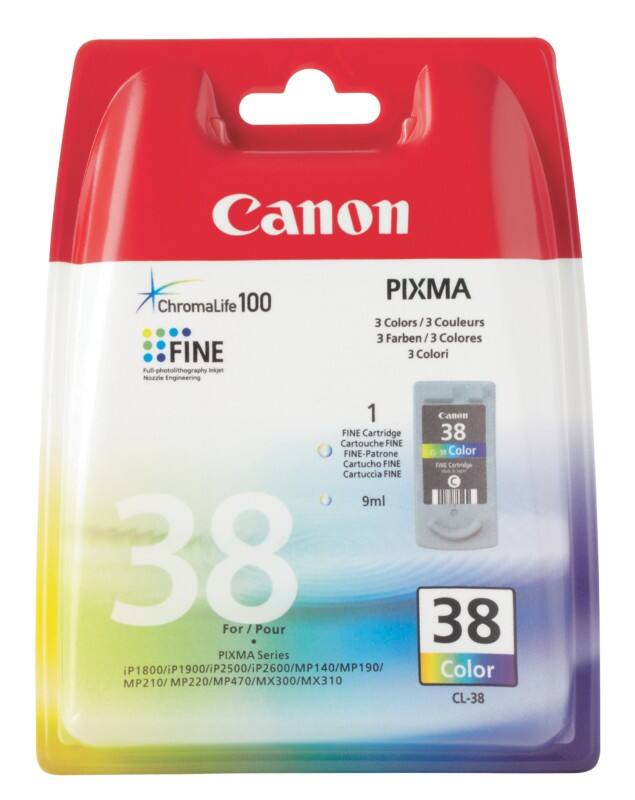CANON Ink Cartridge 2146B001 Cyan, Magenta, Yellow CL-38
