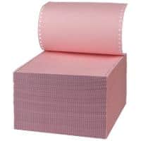 Toplist Computer Listing Paper 24.1 x 27.9 cm Perforated 54/51 gsm White & Pink 1000 Sheets