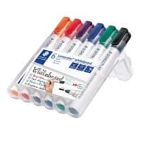 STAEDTLER Whiteboard Marker Assorted Medium Bullet 2 mm Pack of 6