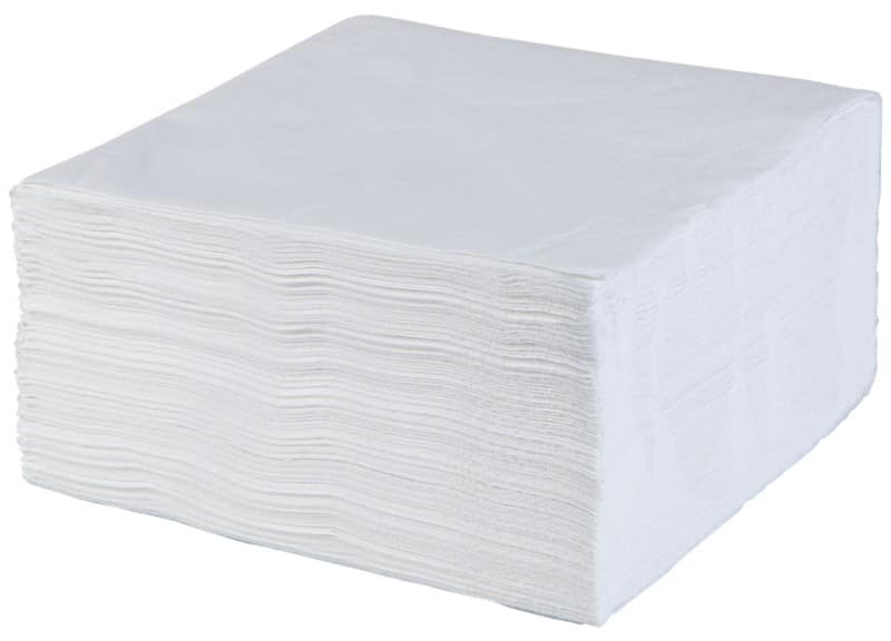 Disposable Napkins Paper 33 x 33cm White Pack of 100