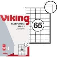 Viking Multipurpose Labels 4530618 adhesive White 21.2 x 38.1 mm 100 Pieces of 65 Labels