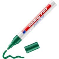 edding 750 Permanent Paint Marker Green Medium Bullet 2 - 4 mm Water-Resistant