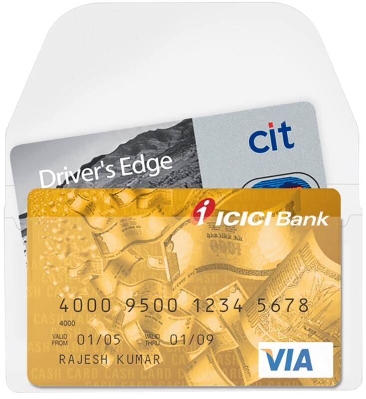 Djois Business Card Pockets with flap Pack of 10