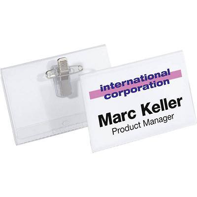 DURABLE Standard Name Badge with Combi clip 815719 122 x 122 mm Pack of 50