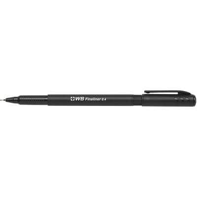 Fineliner Pen WB Black Pack 10