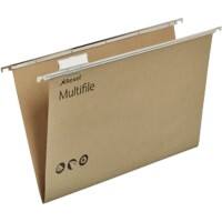 Rexel Multifile Vertical Suspension File 78008 Foolscap V Base 15 mm 180 gsm Beige 100% Recycled Manilla Pack of 50