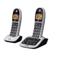 BT BT4600 Twin Cordless Telephone Black, Silver Pack of 2