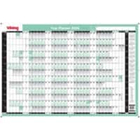 Viking Mini  Year Planner 2026, 2027 English 61 (W) x 40.5 (H) cm Green