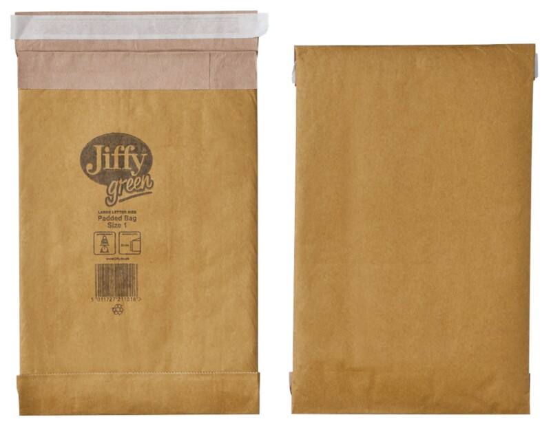 Jiffy Padded Envelopes Brown Plain 165 (W) x 280 (H) mm Peel and Seal 90 gsm Pack of 100