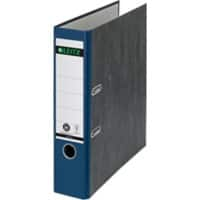 Leitz 180° Lever Arch File A4 82 mm Blue 2 ring 1080 Cardboard Marbled Portrait