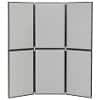 Freestanding Display Stand Nyloop Fabric Double Deck 610 x 915mm Grey