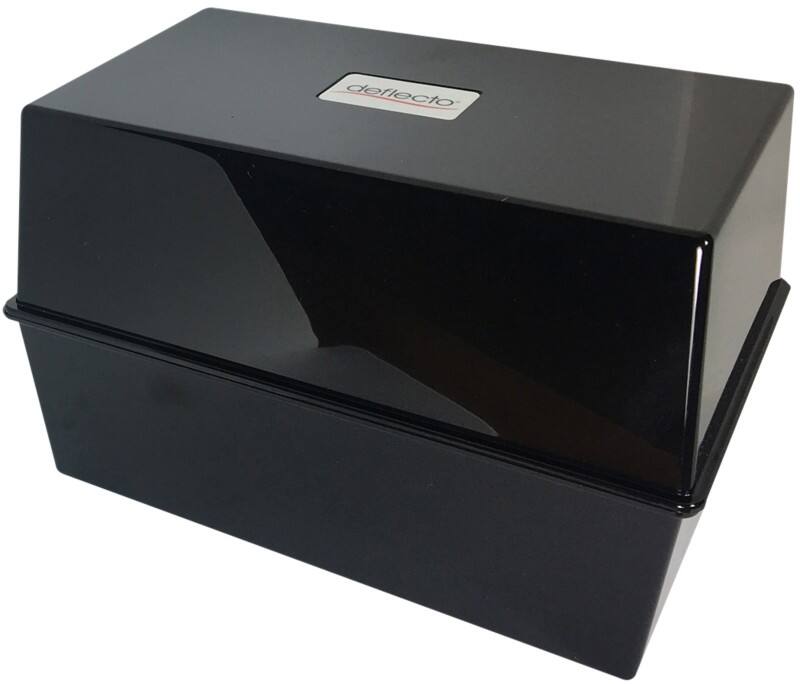 Card Index System 250 Cards Black 20.3 x 13.7 x 12.7 cm