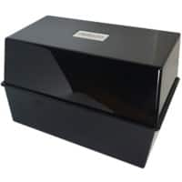 Card Index System 250 Cards Black 20.3 x 13.7 x 12.7 cm