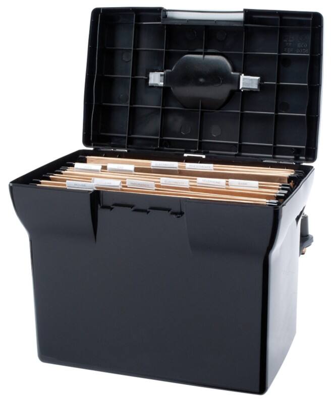 Pierre Henry Filing Box A4 20 Files PP (Polypropylene) Black