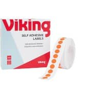 Viking Dot Labels Self Adhesive Ø 10 mm Orange 1000 Labels