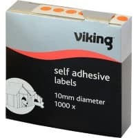 Niceday Dot Labels Self Adhesive Ø 10 mm Orange 1000 Labels