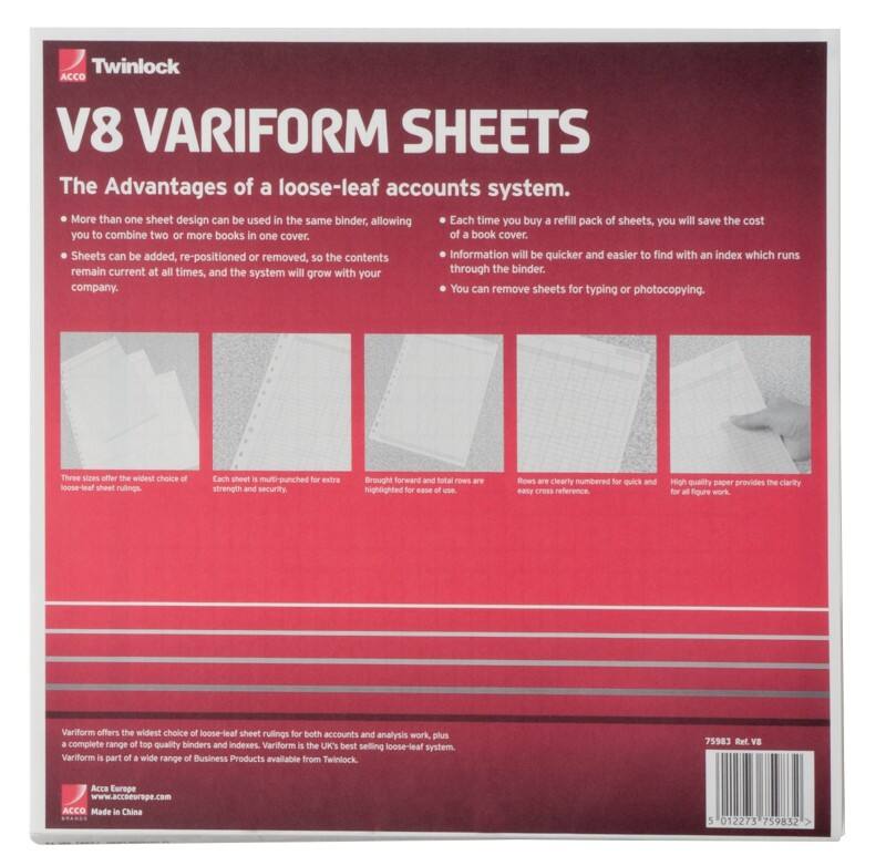 Twinlock Refill Sheets 75983 35.6 x 29.7 cm White 75 Sheets