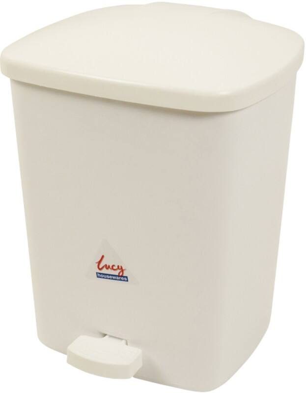 Pedal Bin 15 L White Plastic
