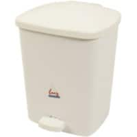 Pedal Bin 15 L White Plastic