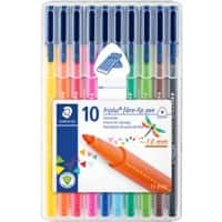 Staedtler Triplus Fineliner Pen Assorted Colours Desktop Pack of 10