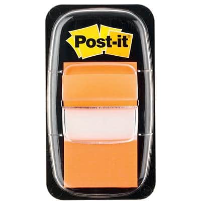 Post-it Index Flags 680-4 Orange Plain Not perforated Special format 50 Strips