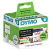 DYMO LW Label Roll Authentic 99015 S0722440 Adhesive Black on White 54 x 70 mm 320 Labels
