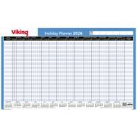 Viking Holiday Unmounted Annual Planner 2026 Yearly English 74.8 (W) x 48.3 (H) cm Blue