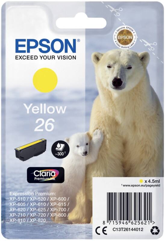 Epson 26 Original Ink Cartridge C13T26144012 Yellow