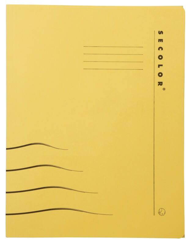 Djois Secolor File Clip A4 Yellow Cardboard 270 gsm