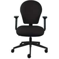 Energi-24 Office Chair Basic Tilt Fabric Height-Adjustable Armrest Height-adjustable Seat Black 150 kg Posture Task