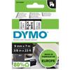 Dymo D1 S0720680 / 40913 Authentic Label Tape Self Adhesive Black Print on White 9 mm x 7m
