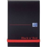 OXFORD Notebook Black n' Red A7 Plain Casebound PP (Polypropylene) Hardback Black, Red 192 Pages 96 Sheets