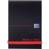 OXFORD Notebook Black n' Red A7 Plain Casebound PP (Polypropylene) Hardback Black, Red 192 Pages 96 Sheets