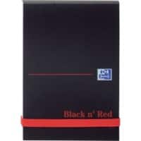OXFORD Notebook Black n' Red A7 Plain Casebound PP (Polypropylene) Hardback Black, Red 192 Pages 96 Sheets