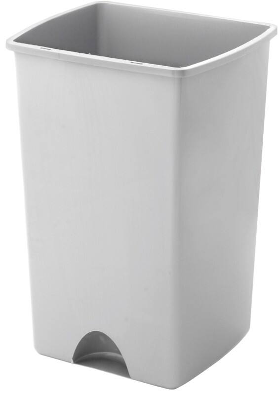 ADDIS Bin 50 L Metallic Silver Plastic