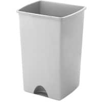 ADDIS Bin 50 L Metallic Silver Plastic