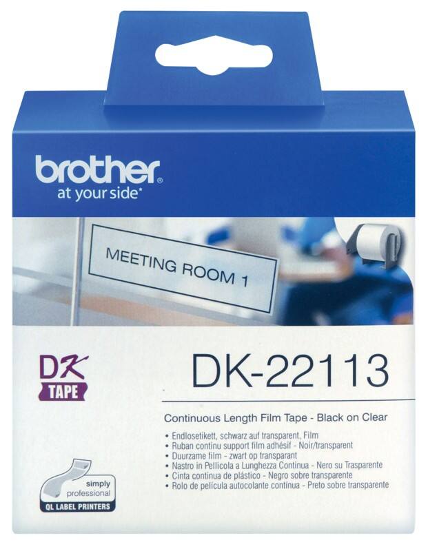 Brother Continuos Film Labelling Tape DK-22113 Black 62mm x 15.24m