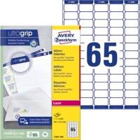 Avery UltraGrip Mini Address Labels L7651-100 Self Adhesive 38.1 x 21.2 mm White Rectangular 100 Sheets of 65 Labels