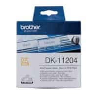 Brother QL Label Roll Authentic DK-11204 DK-11204 Adhesive Black on White 17 x 54 mm 400 Labels