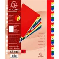 Exacompta Numerical Divider A4+ Assorted 31 tabs perforated pp 1 to 31