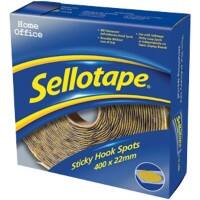 Sellotape Sticky Hook Spots Permanent 35mm Yellow Pack of 400