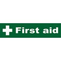 Stewart Superior First Aid Sign First Aid Wall Mounted PVC (Polyvinyl Chloride) 19 x 4.5 cm