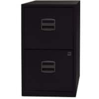 Bisley PFA Steel Filing Cabinet 2 Drawers Lockable 413 x 400 x 672 mm Black