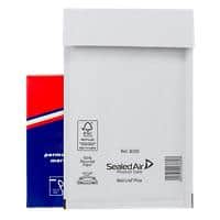 Mail Lite Plus Mailing Bag B/00 White Plain 120 (W) x 210 (H) mm Peel and Seal Pack of 100