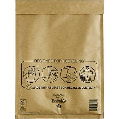 Mail Lite Mailing Bag G/4 Gold Plain 250 (W) x 340 (H) mm Peel and Seal 79 gsm Pack of 50