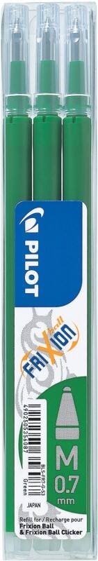 Pilot FriXion Ball Rollerball Pen Refill 0.35 mm Medium Conical Green 75300304 Pack of 3