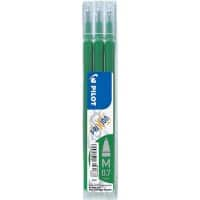 Pilot FriXion Ball Rollerball Pen Refill 0.35 mm Medium Conical Green 75300304 Pack of 3