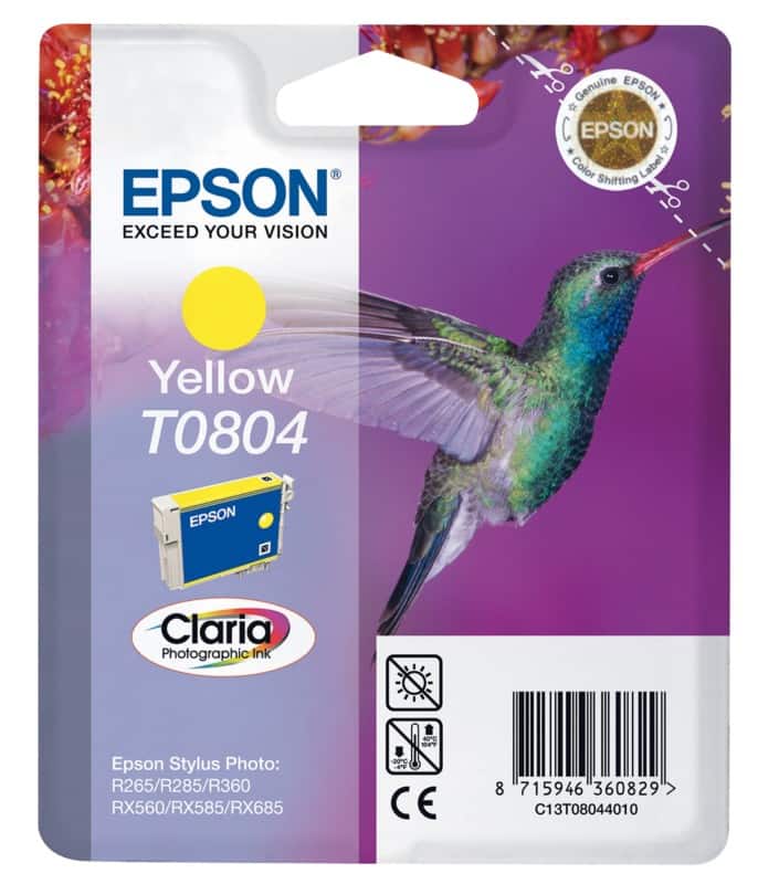 Epson T0804 Original Ink Cartridge C13T08044011 Yellow