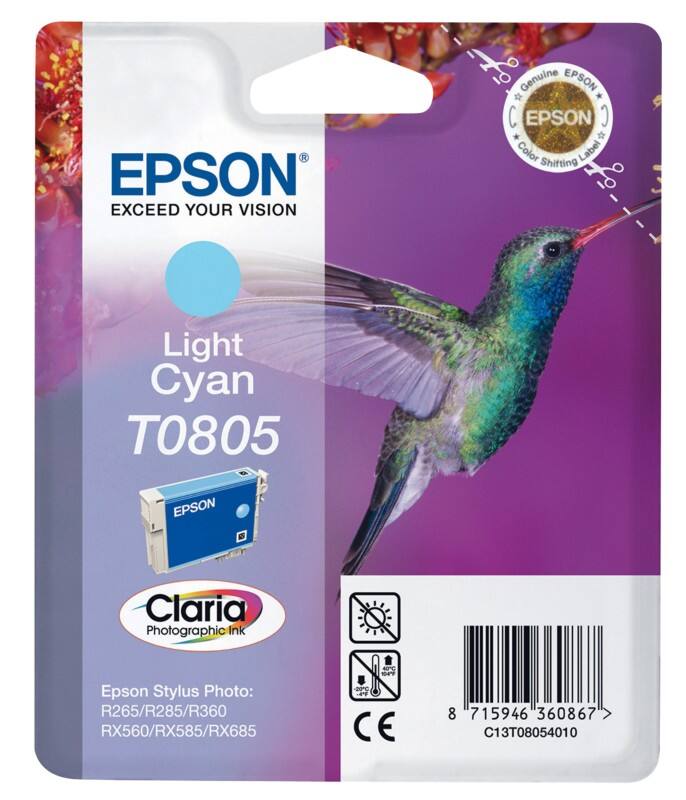 Epson T0805 Original Ink Cartridge C13T08054011 Cyan
